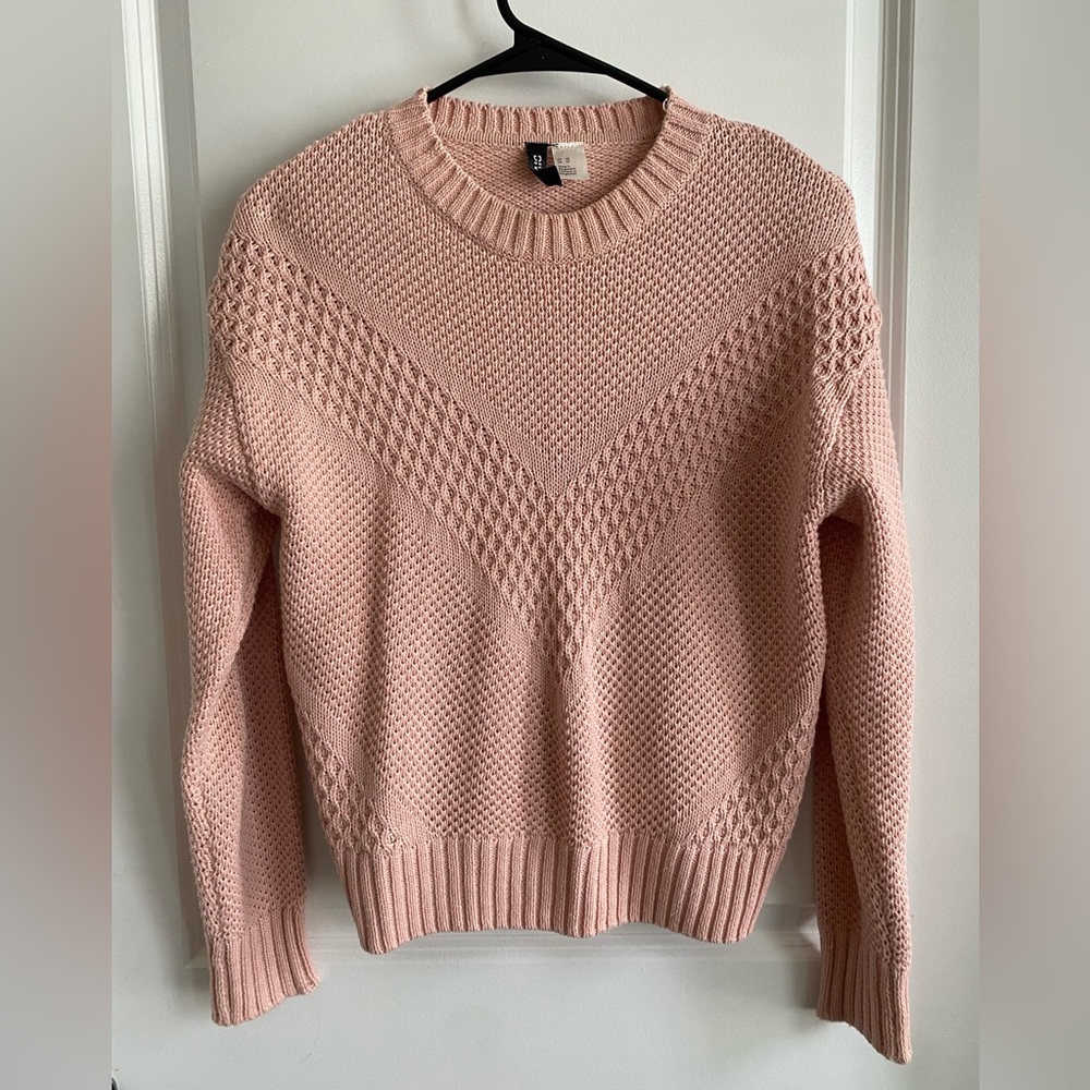 Pink Crewneck Knit Sweater